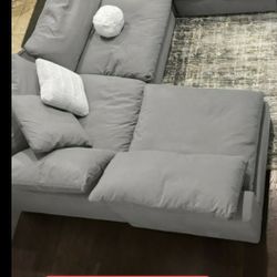 5 Piece Cloud Modular Sectional Couch Sofa With Ottoman 