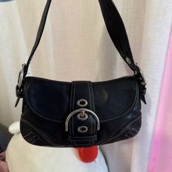 Vintage Small Coach Soho In Black 