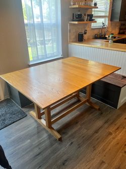 Wooden dining table
