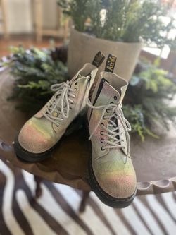 Authentic Metallic Suede Doc Martens Size 3-4