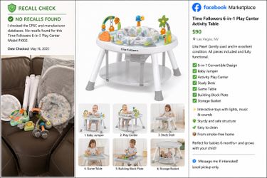🩵 NEW Open Box – Time Followers 6-in-1 Play Center / Activity Center 🩵