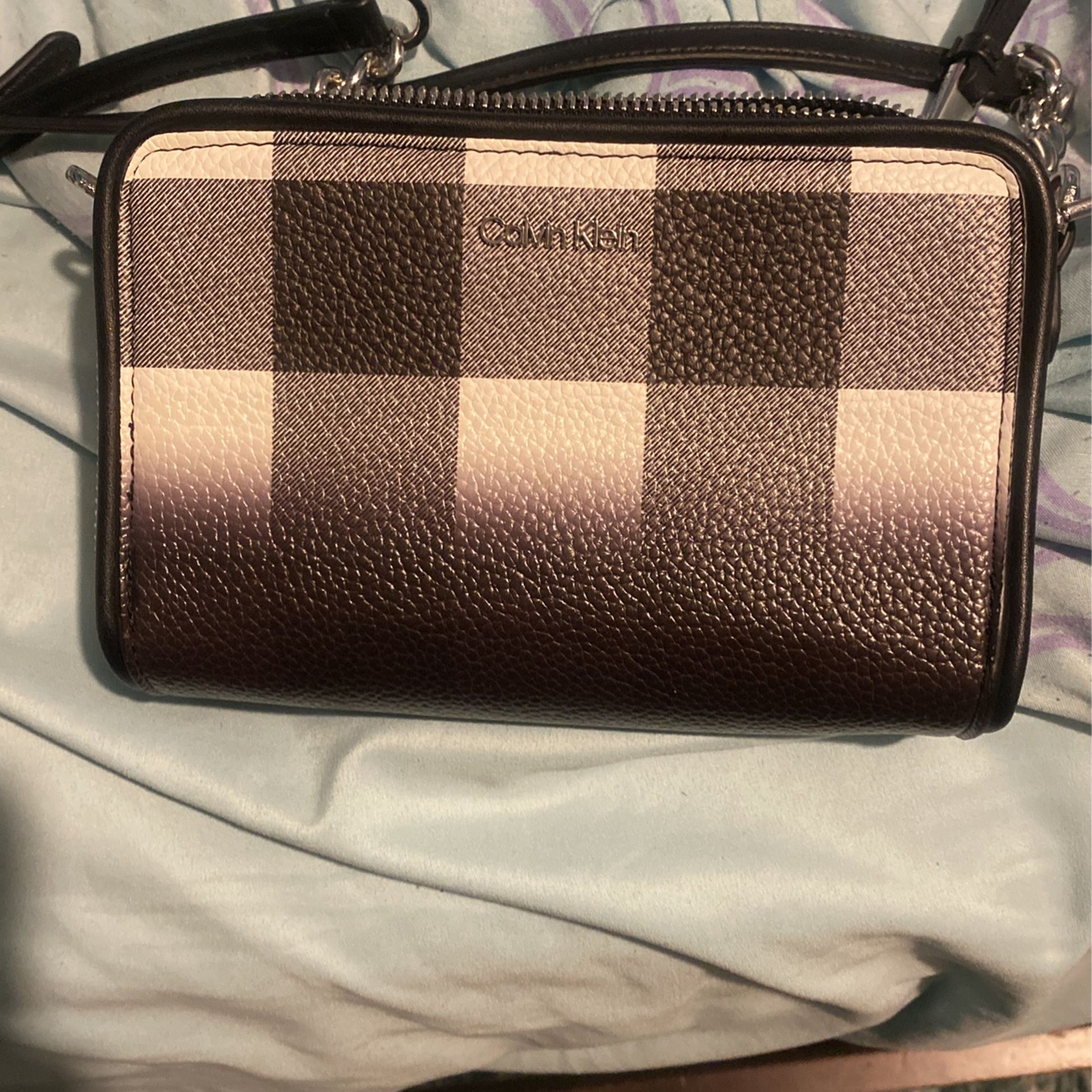 Plaid Black And White Calvin Klein Purse