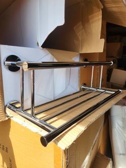 Chrome Towel Rack 6 pk