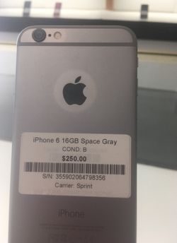 iPhone 6 16GB Space Gray Sprint