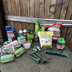 Tons Of Flowers And Vegetable Food Still New Some Of Them