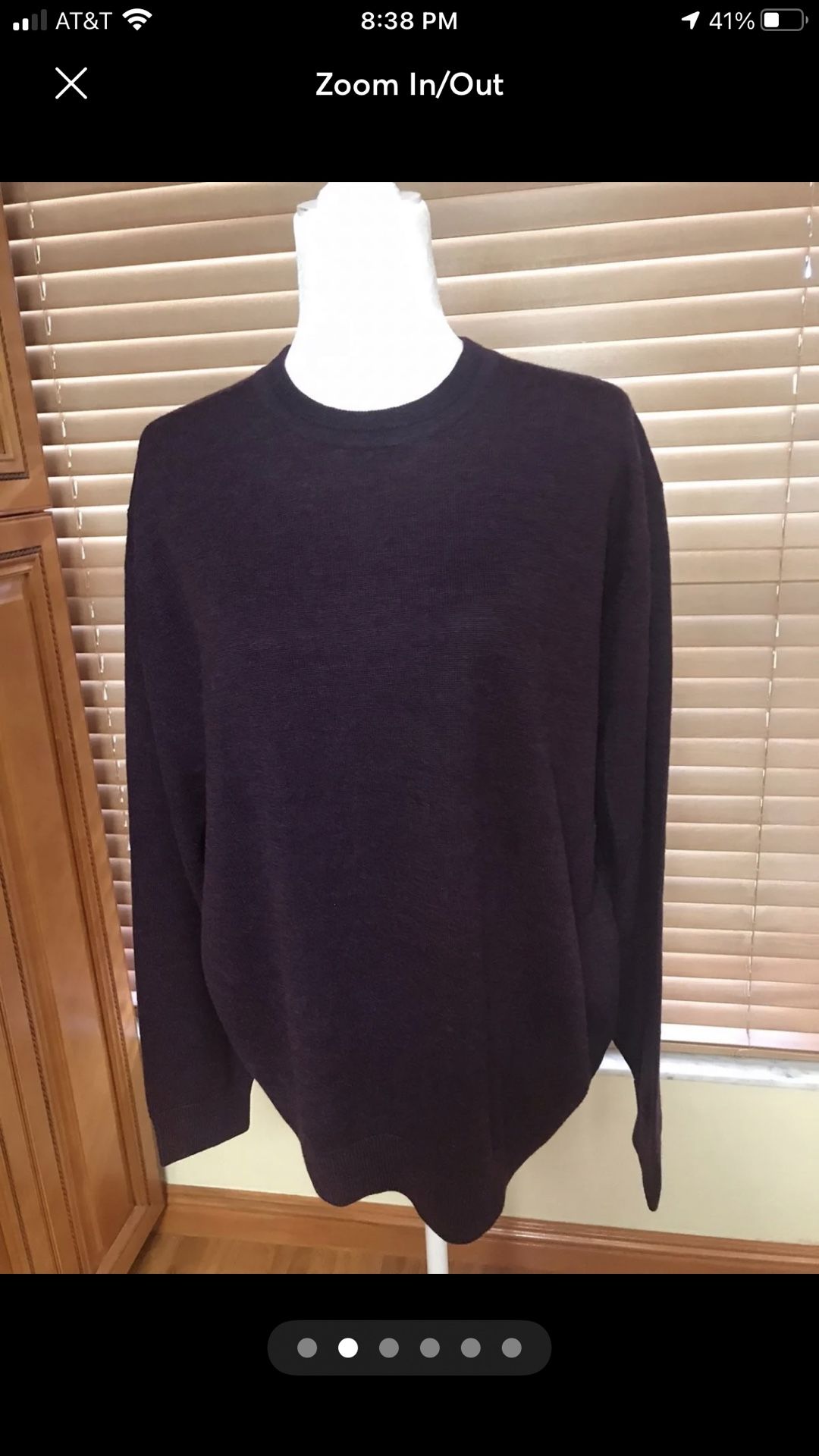 Men’s  sweater Crewneck Purple by Raffi. SizeXL