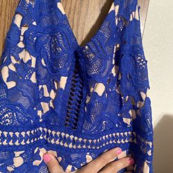 Elegant Blue Party Dress 