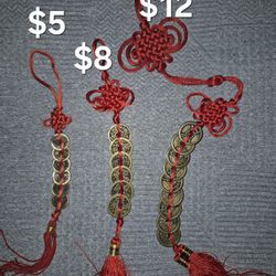 Red Chinese knot FENG SHUI Set Of 6 Lucky