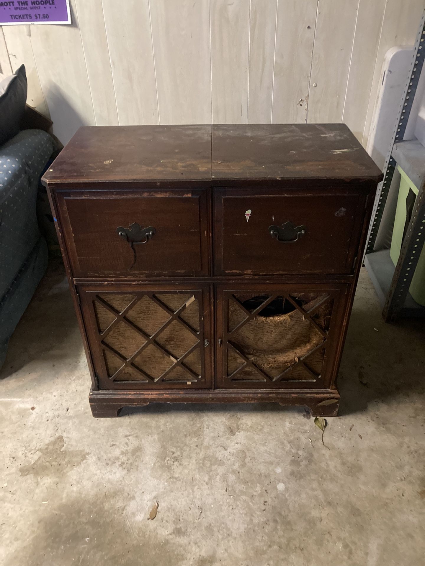 General Electric Record Payer/ Radio cabinet