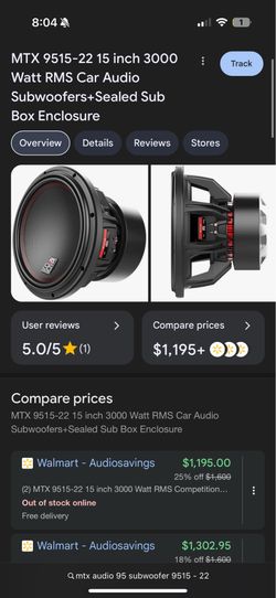 MTX 9515 - 22 SUBWOOFER