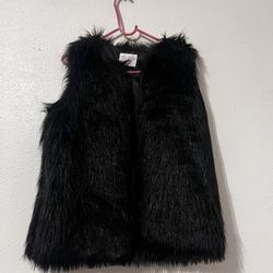 Black Fur Vest