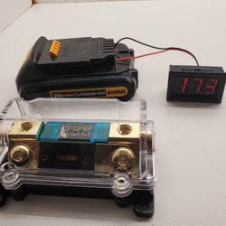Car Audio Fuse Holder And  Down For Sound Volt Meter