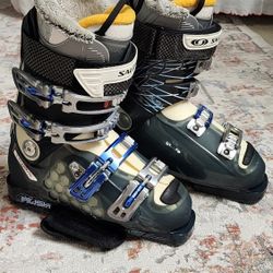 Salomon Rush W8 Ski Boots
Volkl Attiva Unlimited AC 1560mm Skis w/ Marker Motion Bindings
