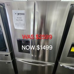 26 Cu. Ft. Smart Counter Depth Max Frenxh Door Refrigerator With Dual Ice Maker