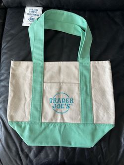 Trader Joe’s pastel mini tote bag - mint green