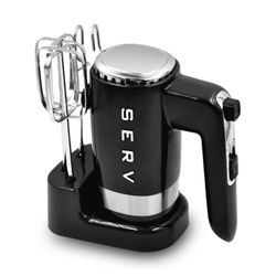Retro Serv 5-Speed Electric Hand Mixer, 300W Midcentury-Inspired Handheld Mix