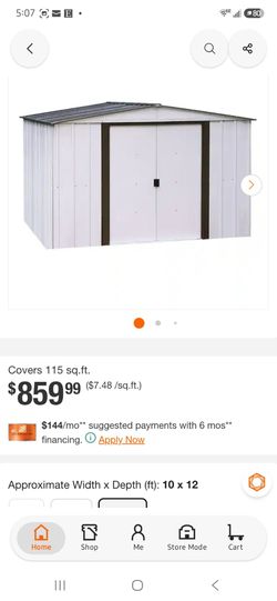 Shed  10x12 arrow
