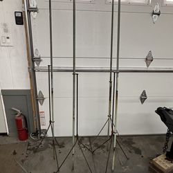 Six Antique Copper Lightning Rods