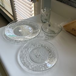 4 Piece Crystal Place Setting