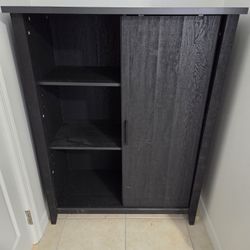 Sauder Raven Oak 52in bookcase/ dresser with sliding door