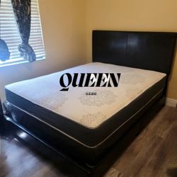 NEW Queen-Size MATTRESS and BOX SPRING. Bed frame is NOT included👍