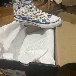 Converse Chuck Taylor All Star Dino Party Easy-On Little Kids Sneakers Size 2