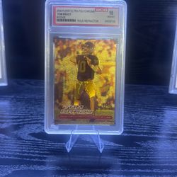 TOM BRADY 2000 ROOKIE CARD  FLEER ULTRA POLYCHROME GOLD REFRACTOR GEM MINT 10