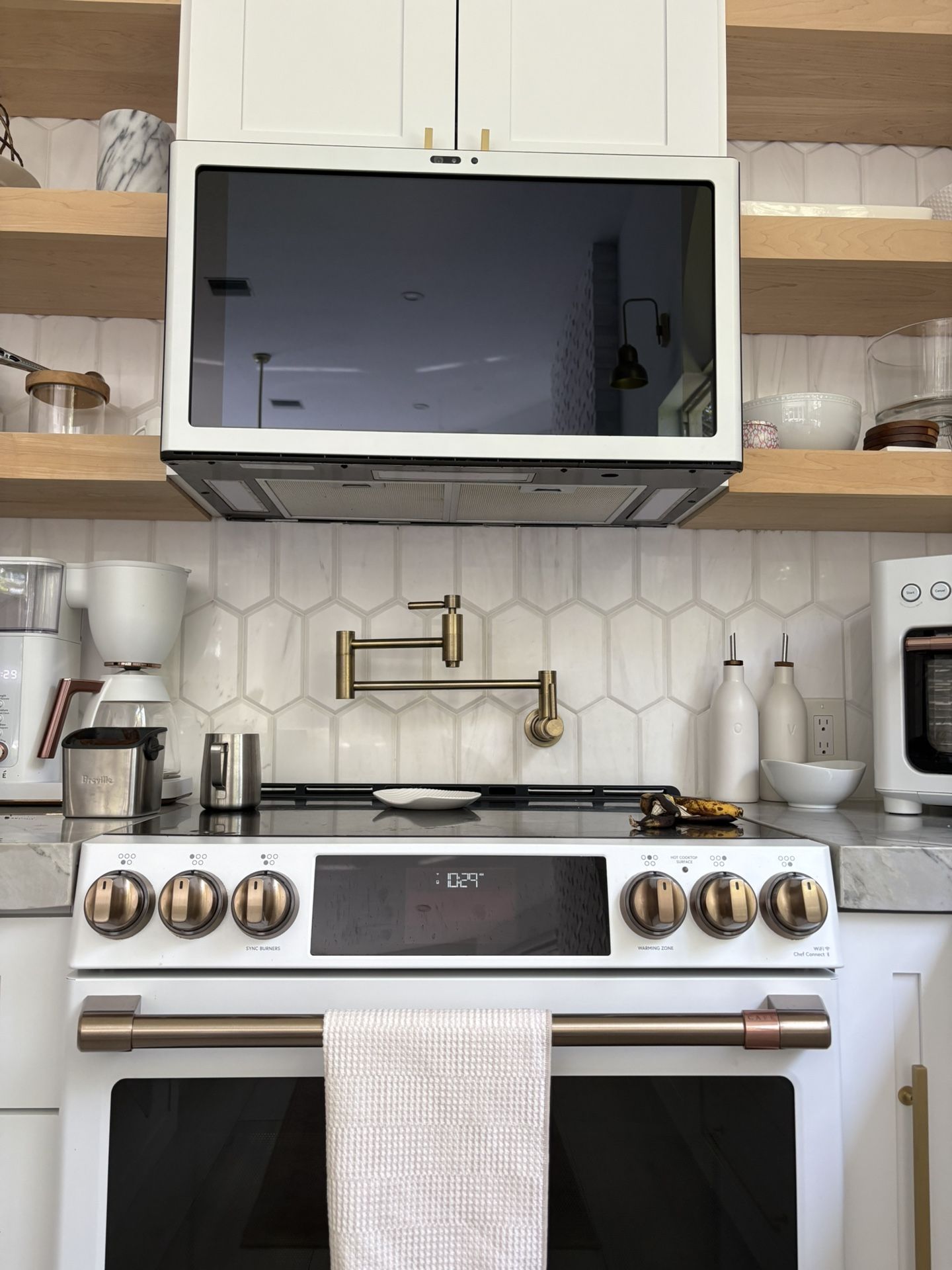 Kitchen Tablet Hub Station Ge Appliance Hood Vent Computer For Parts Only Damaged Board Screen Good