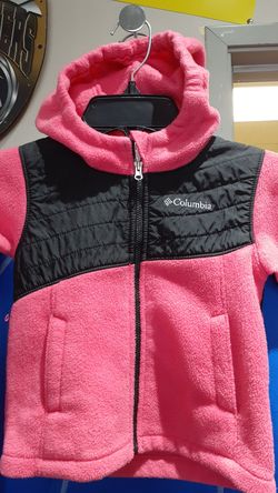Columbia Kids Pink Hooded Fleece Jacket Size 3T