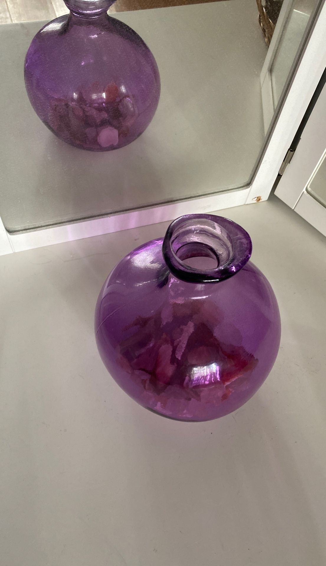 Purple glass vase