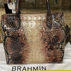 Brahmin Diamondback Ombre Melbourne Satchel/Shoulder Bag - Handbag 