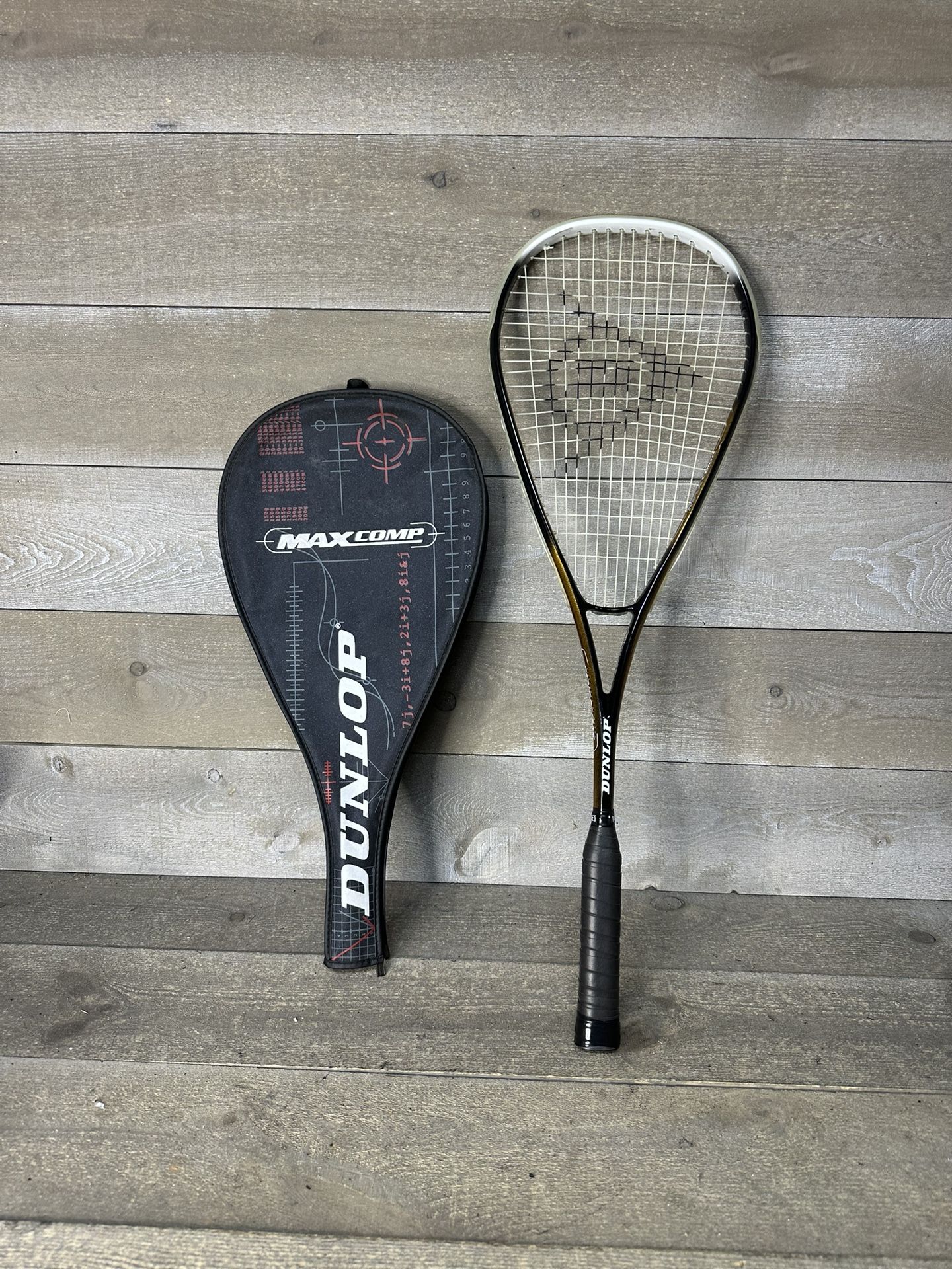 Dunlop Max Comp Squash Racquet Racket 500cm Oversize 190g With Head Cover