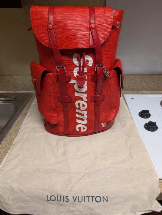 Louis Vuitton Supreme Backpack Red