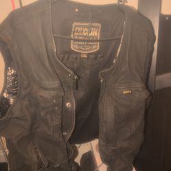 Dixxon 3xl motorcycle leather vest