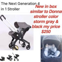 New in box gray & black The Next Generation 4 in 1 Stroller it’s exactly like the doona it’s a Amazon replica $250 firm cash only pick up east Palmdal