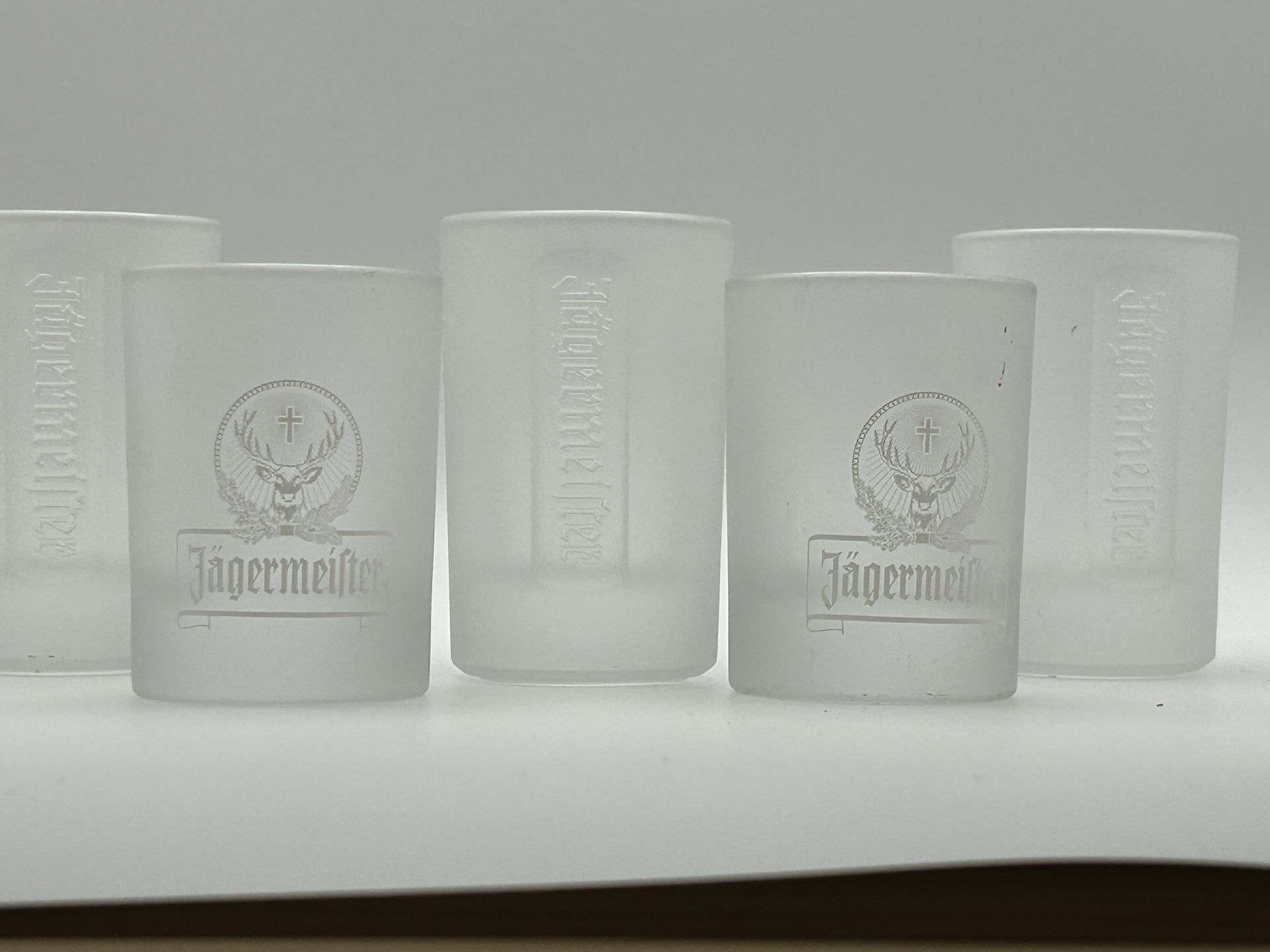 Jagermeister Frosted Shot Glasses 2 cl/1 fl oz Deer Logo Set of 5