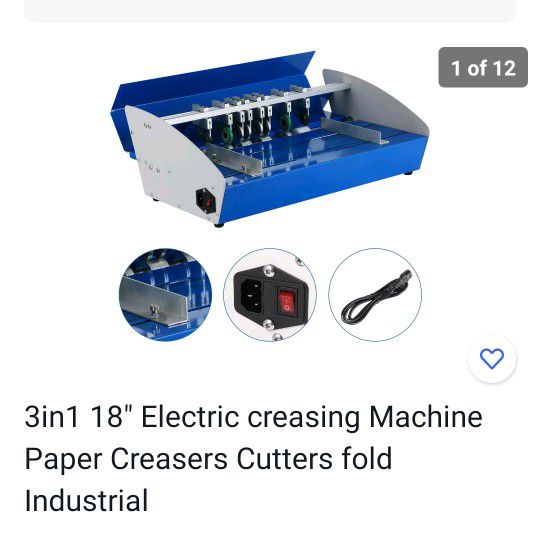 3in1 18" Electric creasing Machine