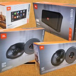 Car Stereo Wireless Apple Carplay Android Auto Double Din 6.5" 2-Way & 6"x9" 3-Way 4 Channel Speaker System Amp 435 W Package 🚨 No Credit Needed 🚨