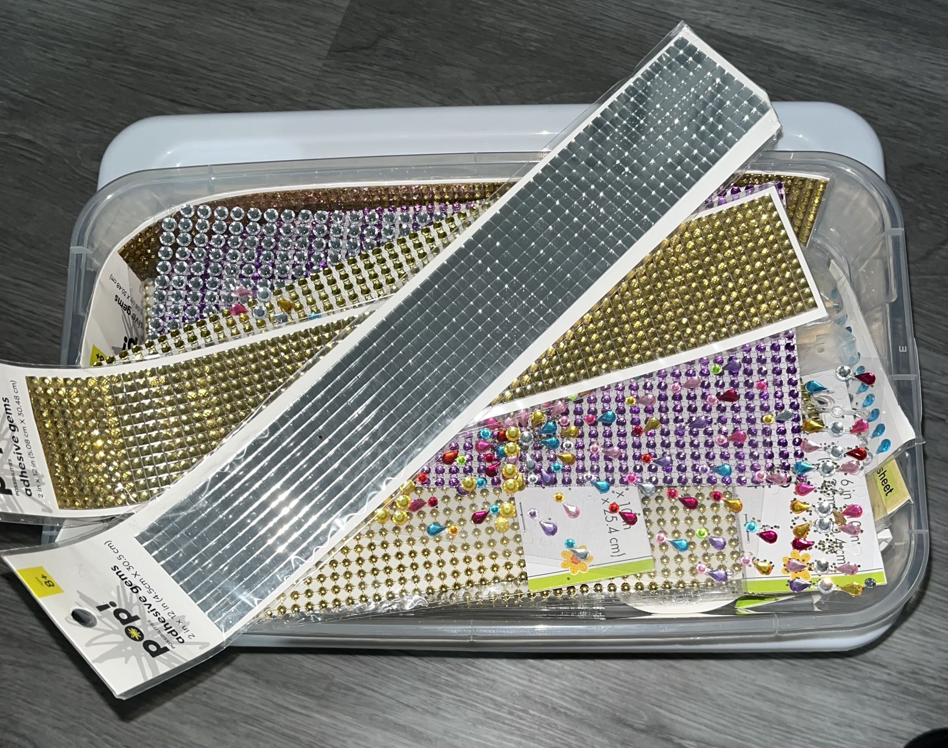 Assorted Craft Adhesives, Gems And Accessories