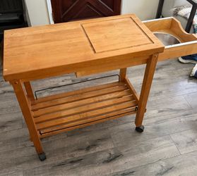 Kitchen island solid wood heavy