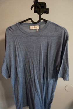 Ermenegildo Zegna Luxury Knit T-Shirt - Blue Heathers - Size M / 50