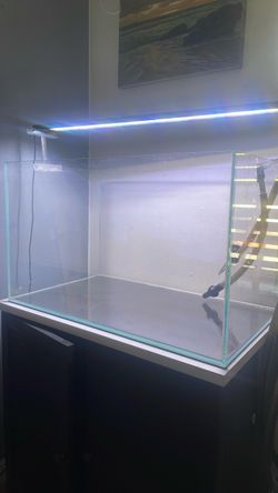 40 gallon rimless fish tank and stand