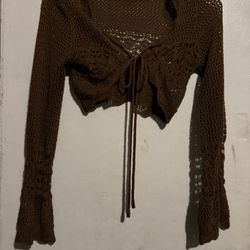 Brown Long Sleeve Top
