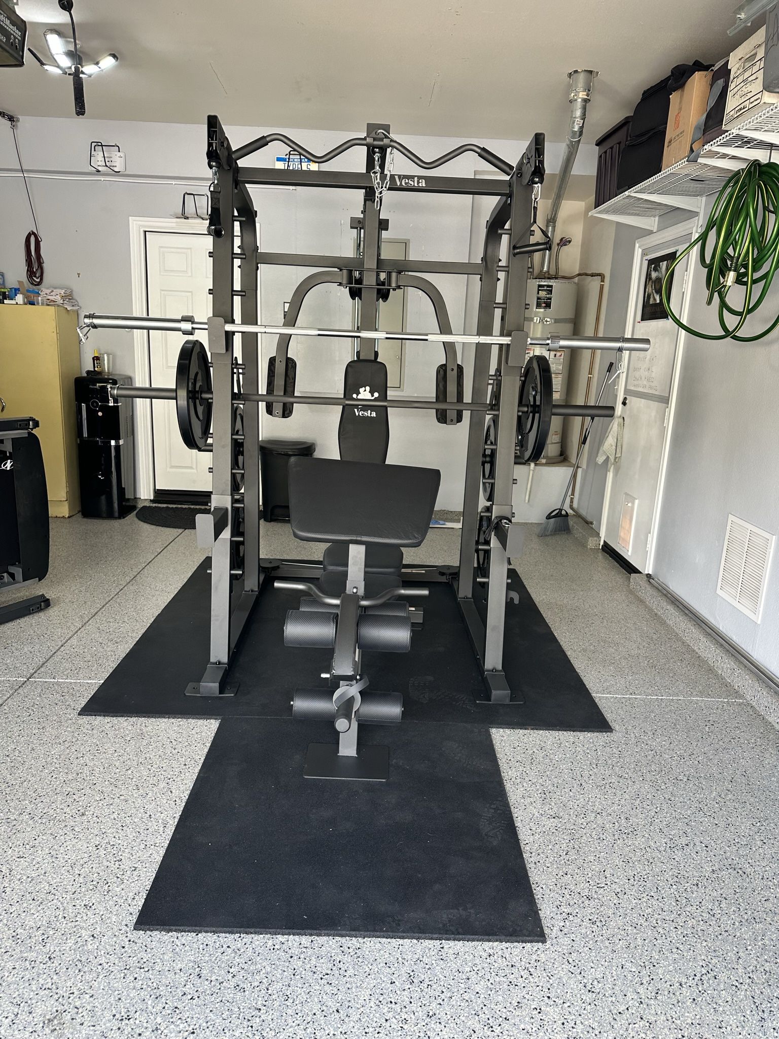Smith Machine SM2001/FID Adj Bench/Gym Equipment/Fitness/Squat Rack/‼️⭕️WEIGHTS AND BARBELL SOLD INDIVIDUALLY ⭕️‼️FREE  DELIVERY🚚 