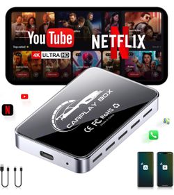 AI Box Wireless CarPlay & Auto Adapter - Plug & Play, Dual-Band WiFi - K190