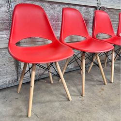 modern style dining chairs - set of 4, PVC plastic lounge chair 