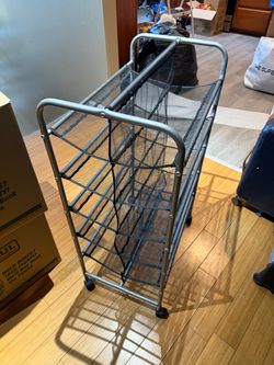 FREE PORCH PICKUP - rolling shoe rack