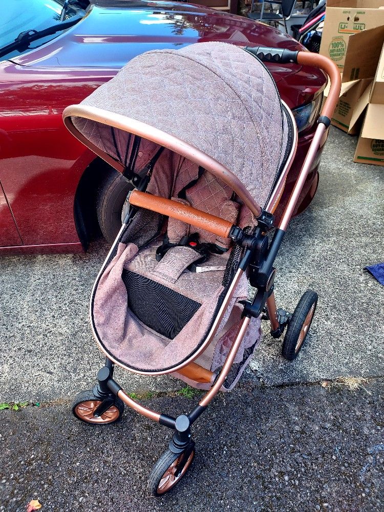 Baby Stroller 3 In 1 With Springs On The Wheels For Jogging