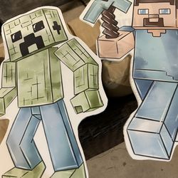 Minecraft Party Cut Outs & Centerpieces 