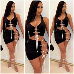 Sexy Top And Skirt Set
